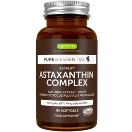 Igennus Healthcare Nutrition Astaxanthin Complex, 42mg Microalgae Complex Oil Providing 4mg H. Pluvialis Astaxanthin, 90 Vegan Softgels, by Igennus