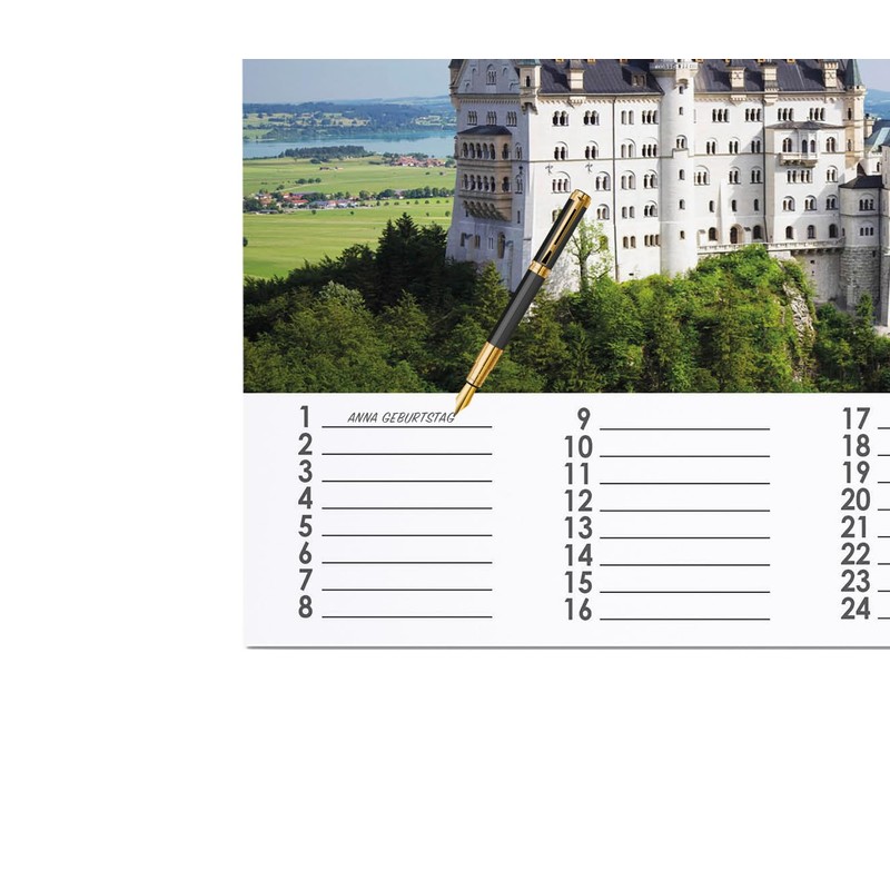 Huurdies ® - German Cities Birthday Calendar - 35 x