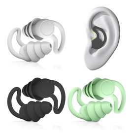 KQOZG 3 Paar Wiederverwendbare Wasserdichte Weich Silikon Ohrstöpsel für Erwachsene Schwimmer Ohrschutz zum Duschen, Schwimmen, Surfen, Schnorcheln und andere Wassersportarten