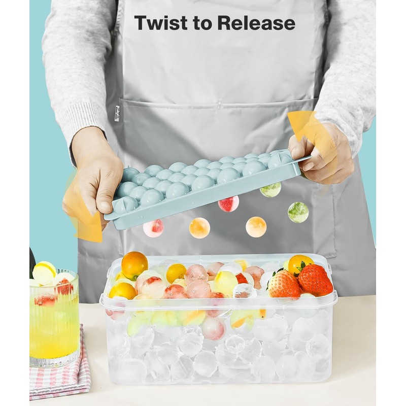 Round Ice Cube Trays for Freezer - Ice Cube Tray
