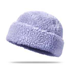 YAMEE Docker Cap Winter Women's Warm Docker Hat Men Foldable Winter Hat Women's Plush Light Soft Sailor Hat Brimless Hat Rolled Cuff Beanie Hat Women's Autumn / Winter (Cap Circumference: 58 cm),