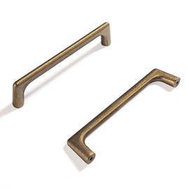 Goo-Ki Goo-Ki Antique Brass zinc Alloy Cabinet pulls for Drawer,Cupboard, Wardrobe-5.04 inch(128mm) Hole Center,6 Pack