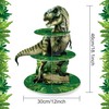 Real Dinosaurs Cupcake Stand, 3-Tier Cupcake Holder Dessert Tower for