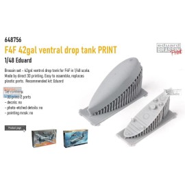 Eduard EDU648756 1:48 Eduard Brassin Print - F4F Wildcat 42-gal Ventral Drop Tank (EDU
