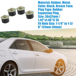 A ABSOPRO Car Rubber Freeze Plug Fit 1-1/4"-1-3/8" Expansion Plug (Set of 4)