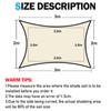 HEYOMART Awning sun protection including mounting ropes, PES polyester, waterproof,