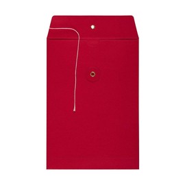Envelope C5, 229 x 162 mm, red, string closure, Japanese closure, envelope, envelope, kraft paper, pack of 10