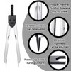 Frienda 2 Pieces EKG Caliper ECG Calipers Measuring Tool with