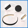 RENEWREVITAL 2 Pcs Solid Simple Satin Headbands, Fashion Hair Hoop