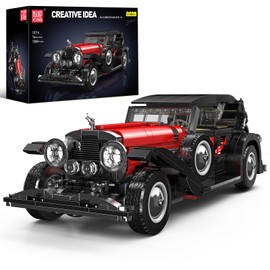 Mould King 10114 Classic Cars Building Kits, MOC Vintage Car Model Building Blocks Set, Gift for Kids Age 8+/Adult Collections Enthusiasts(1308+ Pieces, Static Version)