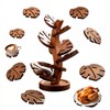 7-Piece Tree Trivet Set with Storage Stand for Hot Dishes,