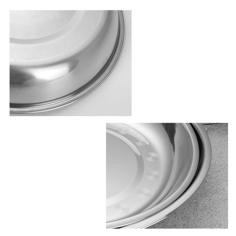 Parlynie Set of 4 Serving Plate, Dinner Plates, Stainless Steel