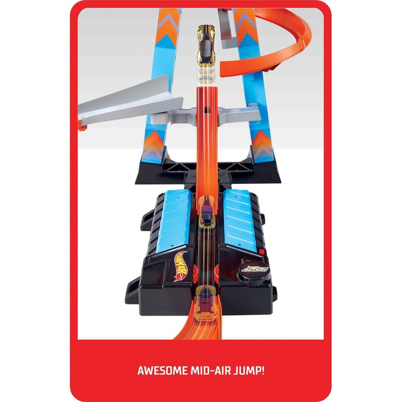Hot Wheels Toy Car Track Set, Sky Crash Tower More