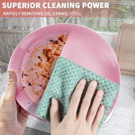 Microfiber Cleaning Cloths, Pack of 60, Highly Absorbent Cleaning Supplies, Lint Free Cloths for Multiple-use, Powerful Dust Removal Cleaning Rags for House, Kitchen, Car Care