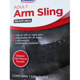EQUATE arm sling adult size adjustable left or right arm black new