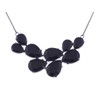Alilang Crystal Teardrop Cluster Chunky Statement Bib Pendant Necklace, Black