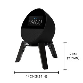 shinar Speaker Mounts Compatible with Echo Spot 2024/echo 4 Gen.Stands for Spot/Hoempod Mini Table Stand Holder with Integrated Cable Management Better Sound (Black)