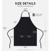 Syntus 2 Pack Adjustable Bib Apron Waterdrop Resistant with 2