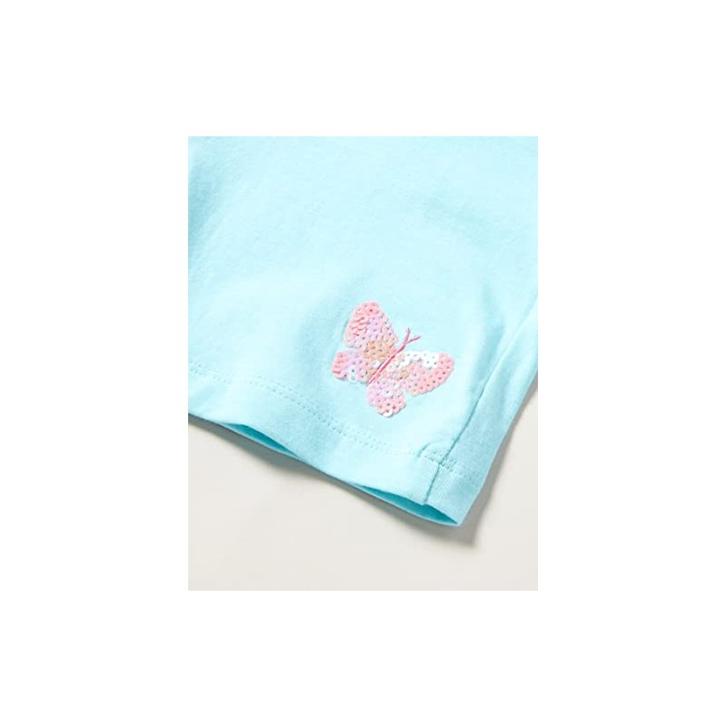 SALT AND PEPPER Girls' Butterfly Sequin Shorts, cyan