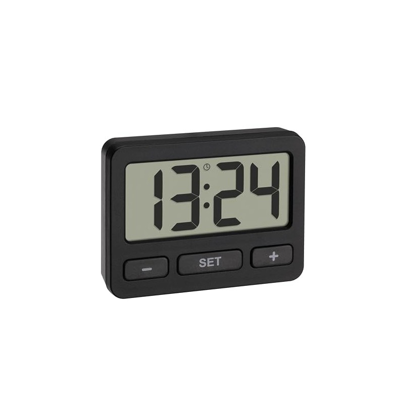 TFA Dostmann 60.2035.01 Digital Mini Clock with Key Lock Function