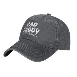 Dad in The Streets Daddy in The Sheets Hat Adjustable Vintage Washed Cotton Baseball Cap Gifts for Men Grandpa Dad Husband Carbon