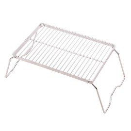 CAMPMAX Campfire Grill 304 Stainless Steel Grate, Folding Camping Grill Heavy Duty with Carrying Bag, Large