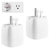 2 Pack EU to US Plug Adapter, Europe to US