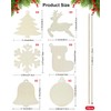 30 Pcs Wooden Christmas Ornaments, Hanging Christmas Tree Decorations Set