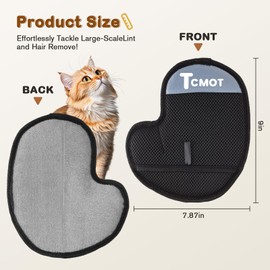 TCMOT 2 Pack Pet Hair Removal Glove for Cats & Dogs, 2025 New Upgrade Efficient Grooming Gloves for Pet Hair, Cat Grooming Gloves for Hair Removal