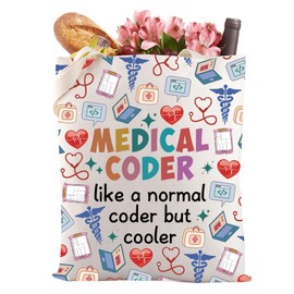 LEVLO Einkaufstasche aus Segeltuch für medizinische Rechnungen, medizinische Kodierung, Geschenk, Krankenhausabrechnung, Einkaufstasche, Medizinischer Coder 3t, large
