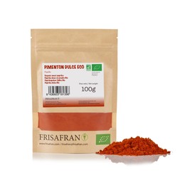 FRISAFRAN Sweet Pepper Organic 100 g Sweet Pepper Fine Sweet Ground Pepper Powder Sweet Pepper Powder Sweet Excellent Quality and Taste Ideal for Seasoning Sweet Experience Spices Handpicked