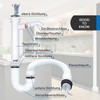 kör4u Flexible Pipe Odour Trap, Plastic, 1.5 inch x 40