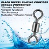 Alwonder 100PCS Micro Swivels for Fly Fishing, Small Rolling Barrel
