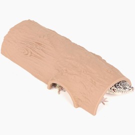 CRITTZOO Leopard Gecko Hide, Reptile Tank Accessories for Tarantula Jumping Spider Lizard Hermit Crab - Reptile Driftwood Hideout Small