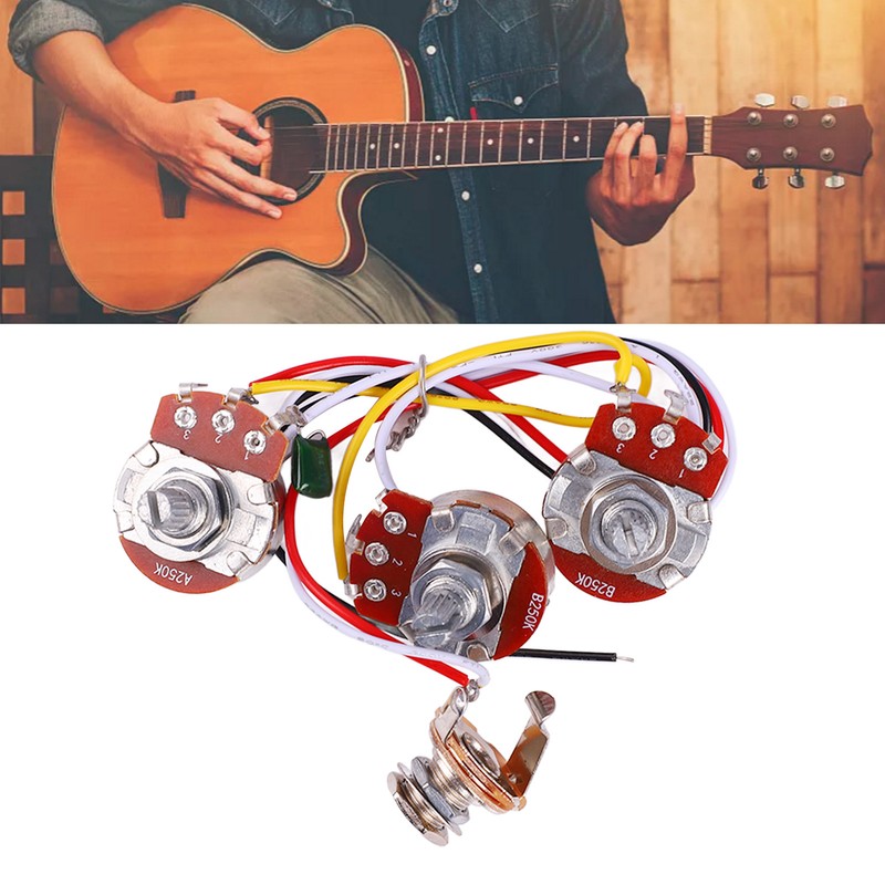 Guitar Potentiometer Kit Jazz Bass Wiring Harness 1 Volume 2
