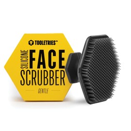 Tooletries - Estropajo facial de silicona 100 % silicona y 300 % cambio de vida, diseñado para una limpieza suave, larga duración, fácil de limpiar (carbón)