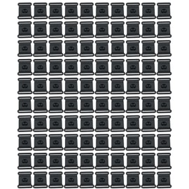 ZCZQC 100PCS Secure Detachable Buckle 20mm Secure Detachable Buckle Insert Buckle Flat Snap Buckle Hanging Badge Tag Pair Insert Female Connection Buckle For Pet Collar Bra Black