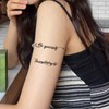 9 Sheets Realistic English Word Temporary Tattoos Stickers,70 Pcs Inspirational