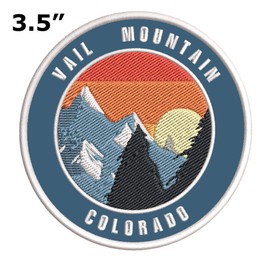 Vail Mountain, Colorado Ski Restort Mountain Embroidered Premium Patch DIY Iron-on or Sew-on Decorative Badge Emblem Vacation Souvenir Travel Gear Clothes Appliques