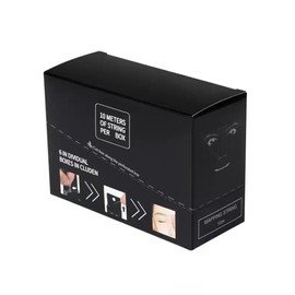 BOLUOYIN 6 Pack Pre-ink Brow Mapping String for Microblading Eyebrow Marker Thread Tattoo PMU Positioning Eyebrow Measuring Tool for Marking Symmetrical Eyebrows (Black-6pcs/box)