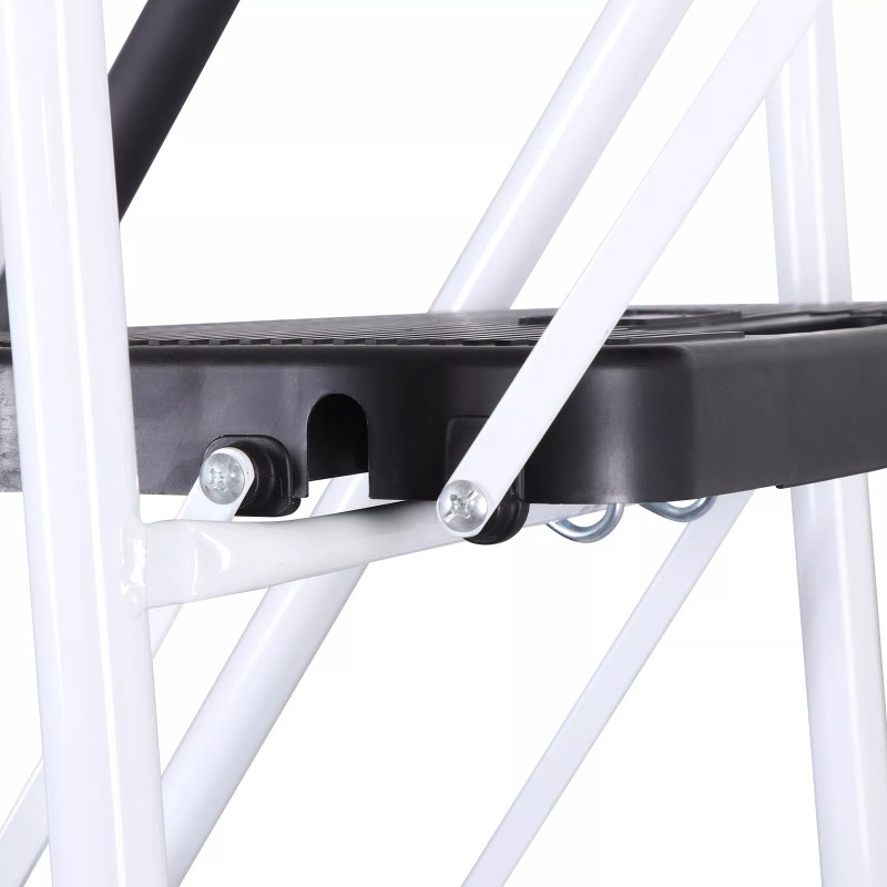 SEGAWE 5 Step Ladder Folding Steel Step Stoo w/Non-Slip Wide