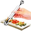 Double Ended Headed Fruit Icecream Ball Spoon Melon Baller Parisienne
