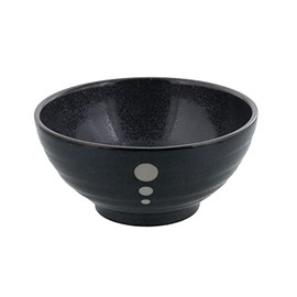 sn-007-01 Tableware Japanese Tableware, Polka Dot, Sanuki Donburi (Large) (Dotted Monotone Series), Black