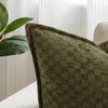 Chenille Plaid Throw Pillow Covers 18x18 Inch, Set of 2