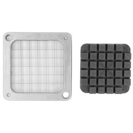 French Fry Cutter Replacement Blade, Stainless Steel Blade for French Fry Cutter, Commercial Potato Chopper, Vegetable Dicer, Fruit Slicer, Interchangeable Blade with Pusher Block (12 mm)