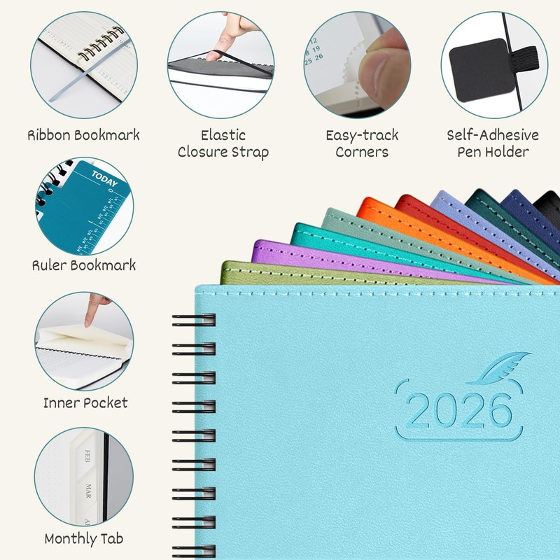 BEZEND 2026 Planner Weekly and Monthly (8.5" x 11" Spiral)