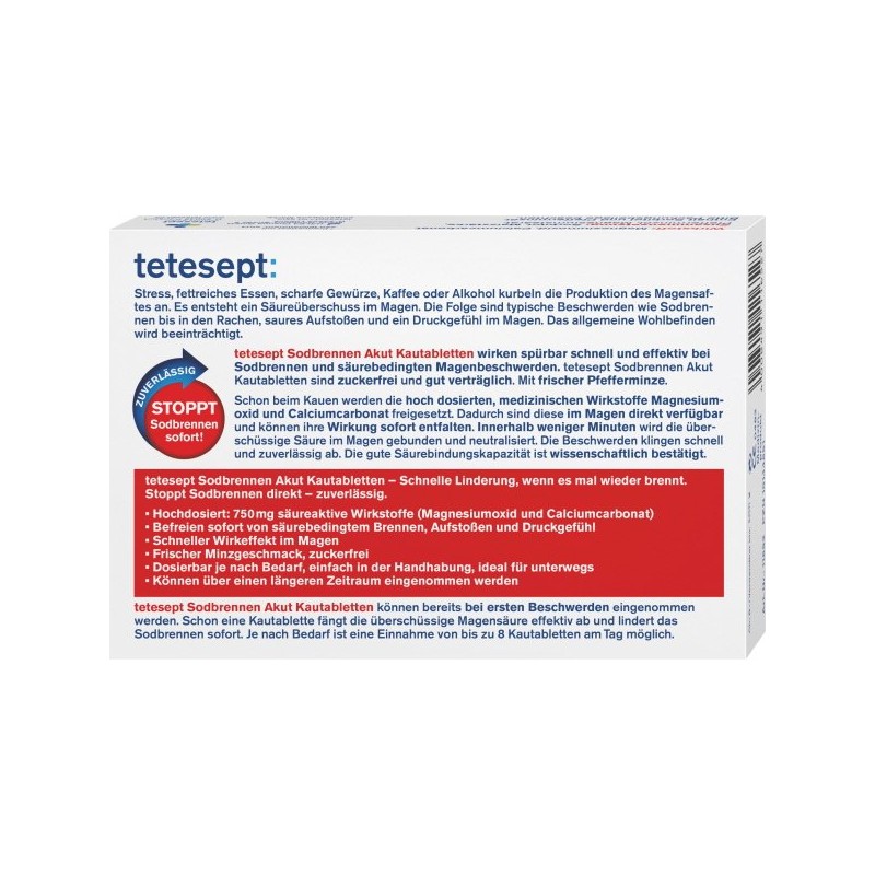 테테셉트 급성 속 편안함 츄어블 정제 20정 Teytesept Acute Comfort