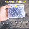 UperUper 50 Pack Ned Rig Jig Hook Kits, Jig Heads