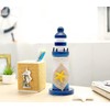 INHEMING Lighthouse, nautical maritime decoration, wooden (blue and white), pack