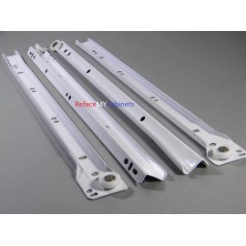 Knape & Vogt KV 1805 3/4 Extension White Epoxy Drawer Slides - 12 Inch